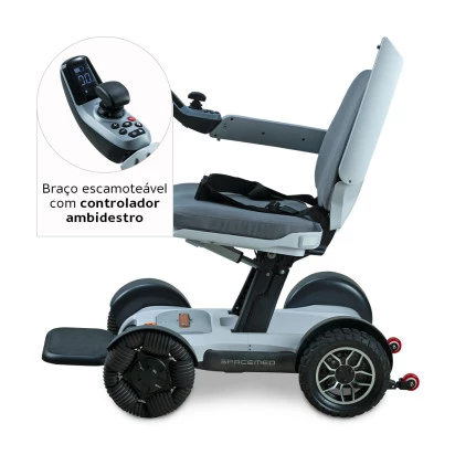 Cadeira de Rodas Motorizada Dobrável até 120 Kg Spacemed Dellamed
