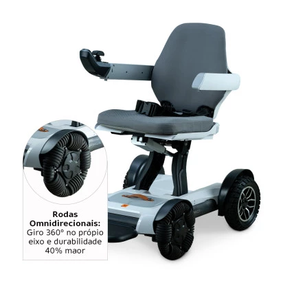 Cadeira de Rodas Motorizada Dobrável até 120 Kg Spacemed Dellamed