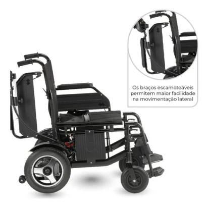 Cadeira De Rodas Motorizada Dobrável D800 Dellamed Até 120kg