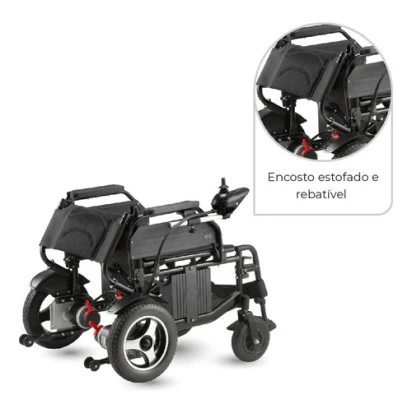 Cadeira De Rodas Motorizada Dobrável D800 Dellamed Até 120kg