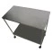 Mesa Auxiliar 40x80x80cm Inox com Rodízios RN07014