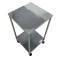 Mesa Auxiliar 40x40x80cm Inox com Rodízios