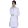 Jaleco Feminino Gabardine Botões Cobertos Gola Padre PP Aspen (