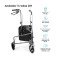 Andador Dobrável 3 Rodas D11 até 100 kg - Dellamed