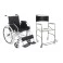Cadeira de Rodas em Aço Carbono Dobrável D100 Dellamed + Cadeira de Banho Higiênica Dobrável D30 (120 kg) 