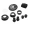 Kit Acadêmico Total Black com Bolsa Ergonômica Preta Rainbow - PA MED
