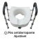Assento Sanitario Elevado com Barra de Apoio Lateral Pro18