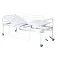 Cama Fawler Simples 2 Manivelas Com Rodízio e Grade