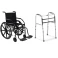 Cadeira de Rodas CDS101 Nylon 40cm (85kg) Cinza + Andador de Alumínio 3 Barras D10 Dellamed 