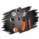 Hand Grip Ajustável 10 a 40kg na cor preta e boracha laranja da marca ACTE