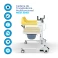 Cadeira de Transferência Multifuncional até 120kg MED 3040 - 4 em 1 com Elevação Manual e Assento Regulável 